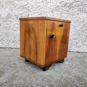 Vintage Bedside Table/ Mid Century/ Nightstand Storage/ Retro Night Table/ Storage Tables/ Wooden Nightstand/ Vintage Furniture/Yugoslavia/