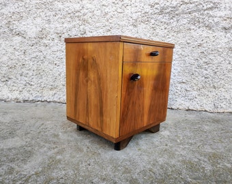 Vintage Bedside Table/ Mid Century/ Nightstand Storage/ Retro Night Table/ Storage Tables/ Wooden Nightstand/ Vintage Furniture/Yugoslavia/