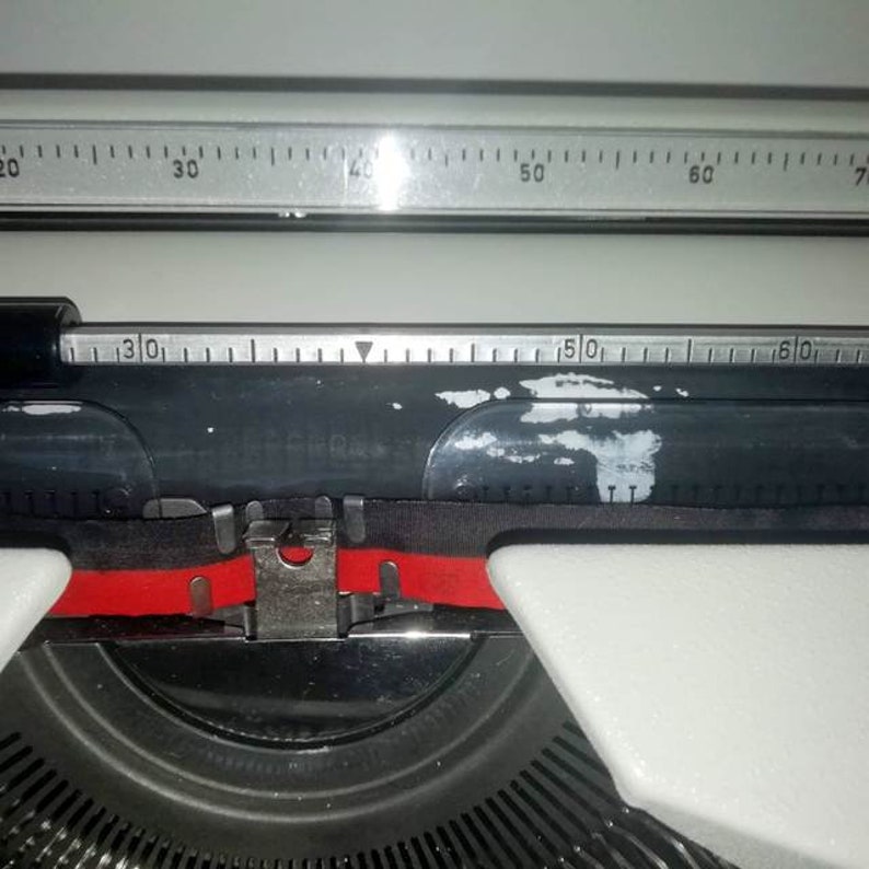 Typewriter Ruler Vintage Mechanical Typewriter / White Working Typewriter / Typewriter ...