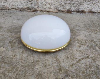 Vintage Glass Sconce / Mid Century Flush Mount Ceiling - Wall Light / Wall Plafoniere/ Round Wall Light/ Yugoslavia/ 70s