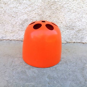 Vintage Orange Umbrella Stand / Plastic Umbrella Stand /  Emma Gismondi for Artemide Milano/ Dedalo Umbrella Stand / Home Decor /Italy / 60s