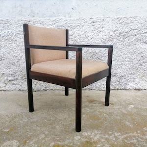 Vintage Coctail Armchair/  Lounge Armchair / Mid Century Lounge Cocktail Armchair/ Vintage Beige Textile Armchair/ 70s/ Yugoslavia