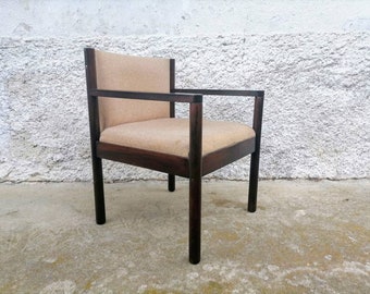 Vintage Coctail Armchair/  Lounge Armchair / Mid Century Lounge Cocktail Armchair/ Vintage Beige Textile Armchair/ 70s/ Yugoslavia