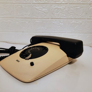 Vintage Telephone Iskra / Iskra Yugoslavia Phone/ Vintage Rotary Telephone/ Old Rotary Phone Original Iskra / Working White Telephone / 80s