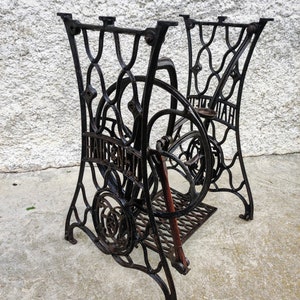 Antique Sewing Machine Base/ Haid&Neu  Sewing Machine Base / Treadle Sewing Machine Base/ Antique Cast Iron Base/ Home Decor/ Art Table Base