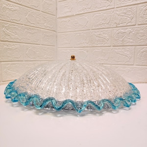 Vintage Murano Wall Plafoniere/ Murano Glass Light/ Hand Blown Light/ Retro Wall Light / Murano Ceiling Light/ Atomic / Italy / 80s