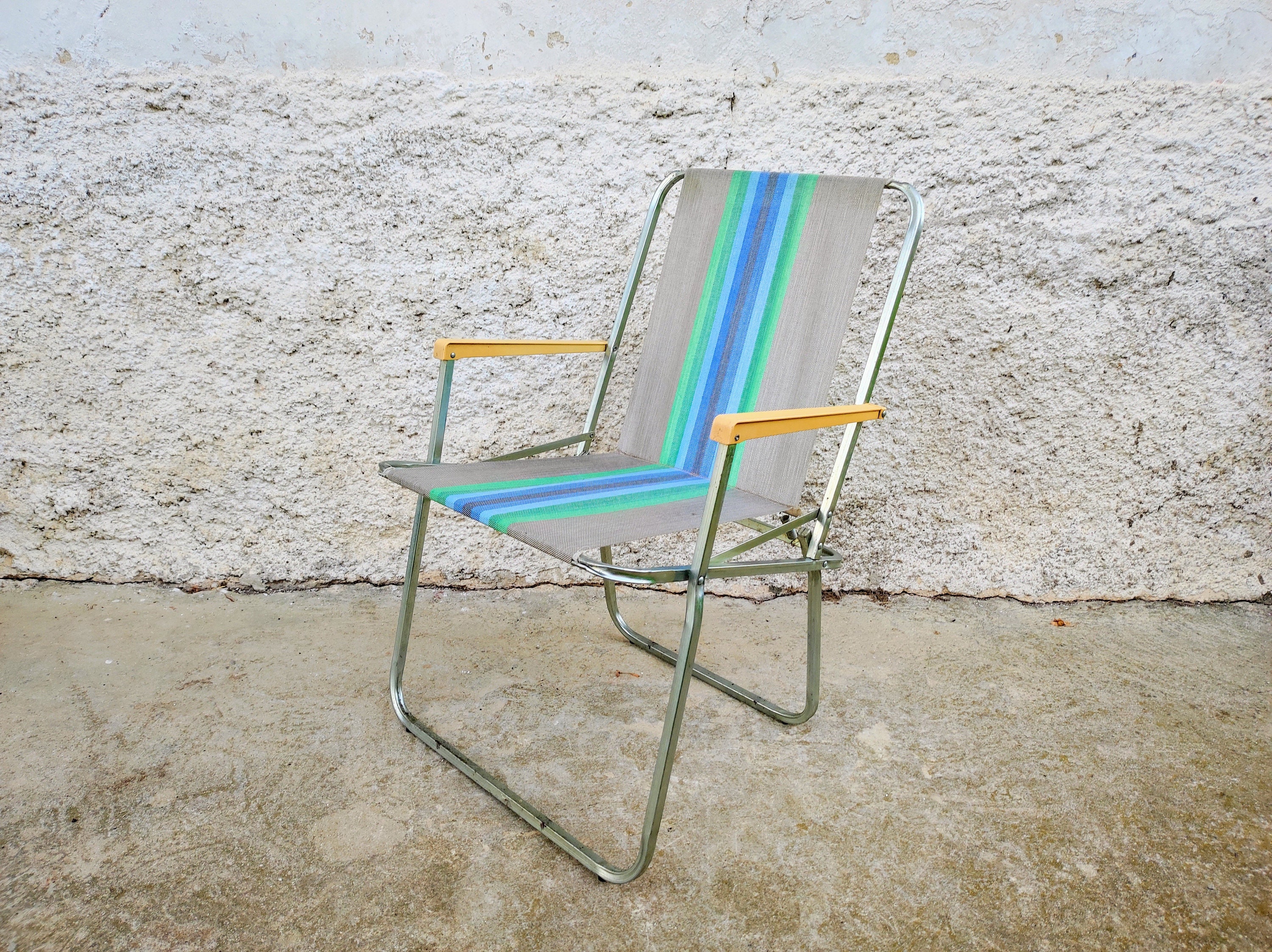 Vintage Picnic Chair/lerolin Chair/canvas Chair /alluminium Vintage Picnic Chair/lerolin Chair/canvas Chair /alluminium