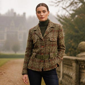 ド*ブ様 Barbour Blisstex Tweed Coat Barbour Tweed Jacket Women - Etsy