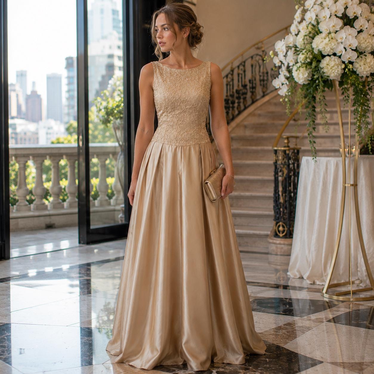 long red dress prom LaDivine CD791 Formal Fitted Evening Prom Fitted Long Corset FLUTTER SLEEVE GOWN Royal Blue Color:Black Nude