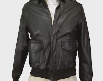 Vintage Goatskin A-2 Flight Jacket – USA Made Military Bomber, Men’s 40