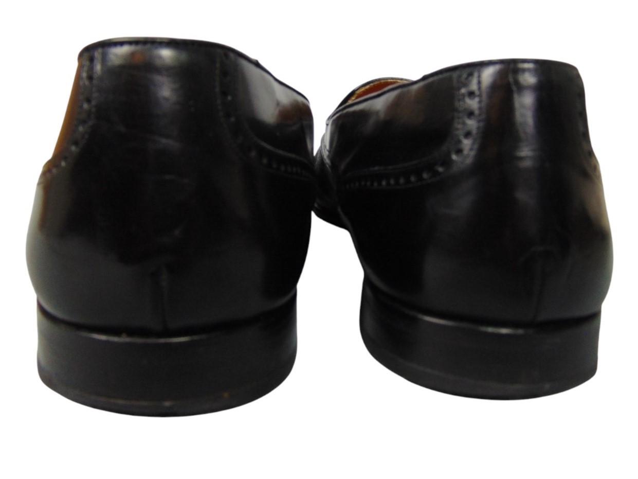 Mezlan Havana Black Dress Shoes Mens 15 W Spain Tassel Brogue Loafer Old Money Mezlan Havana Mens Sz 9.5 US Dress Tassel Loafer Brogue Cap  main image 2
