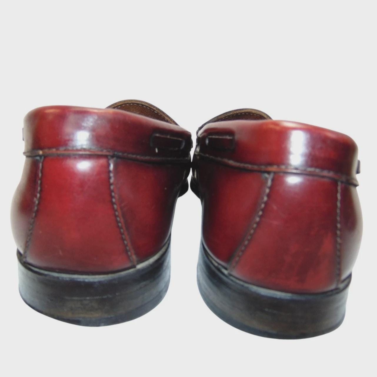 Vintage G.H. Bass Weejuns Burgundy Leather Kiltie Tassel Loafers 11D Gh Bass Vintage - Etsy Sweden main image 4