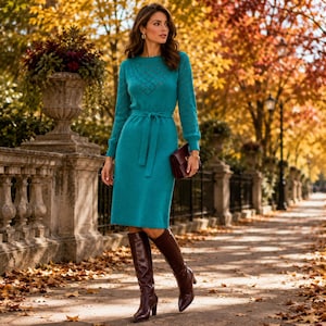Teal Sweater Dress