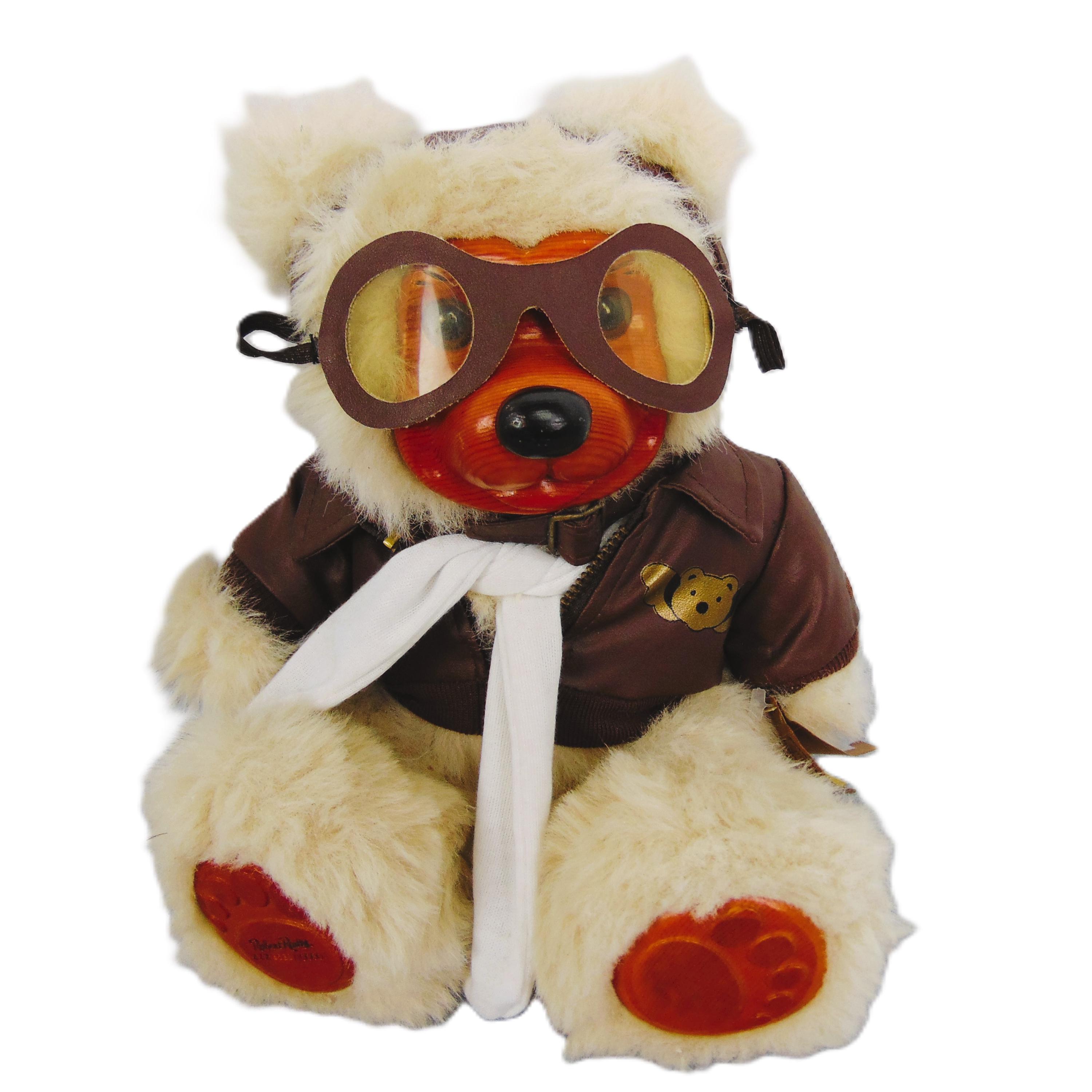 Robert Raikes Lindy Jr. Aviator Bear | Signed Wood Face, Limited