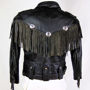 Fringe and Concho Leather Jacket - Etsy