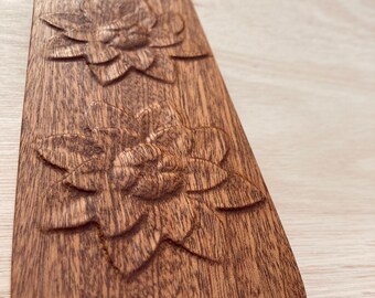 3D Flower spanking paddle Sapele