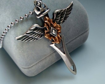 QYEHF Collana Drago, Collana da uomo con ciondolo Drago