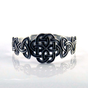 Trinity Knot 925 Silver Ring, Sterling Silver Triquetra Band Rings, Celtic Unisex Cheap Jewelry