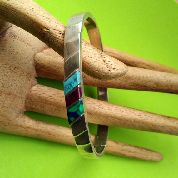 ヴィンテージ メキシカンジュエリー バングル ターコイズ 925