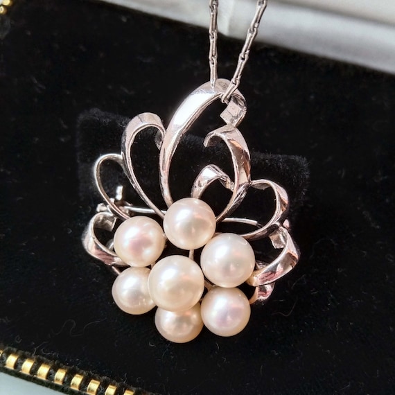 あこや真珠シルバーブローチ、ペンダントトップ 再販】アコヤ真珠ブローチ④（7.5mm珠） | 『大山真珠店』オンライン