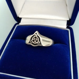 Triquetra Sterling Silver Ring: Norse Celtic Knot Jewelry