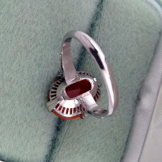 Tiny Shell Cameo Ring, Sterling Silver Vintage Je… - image 5