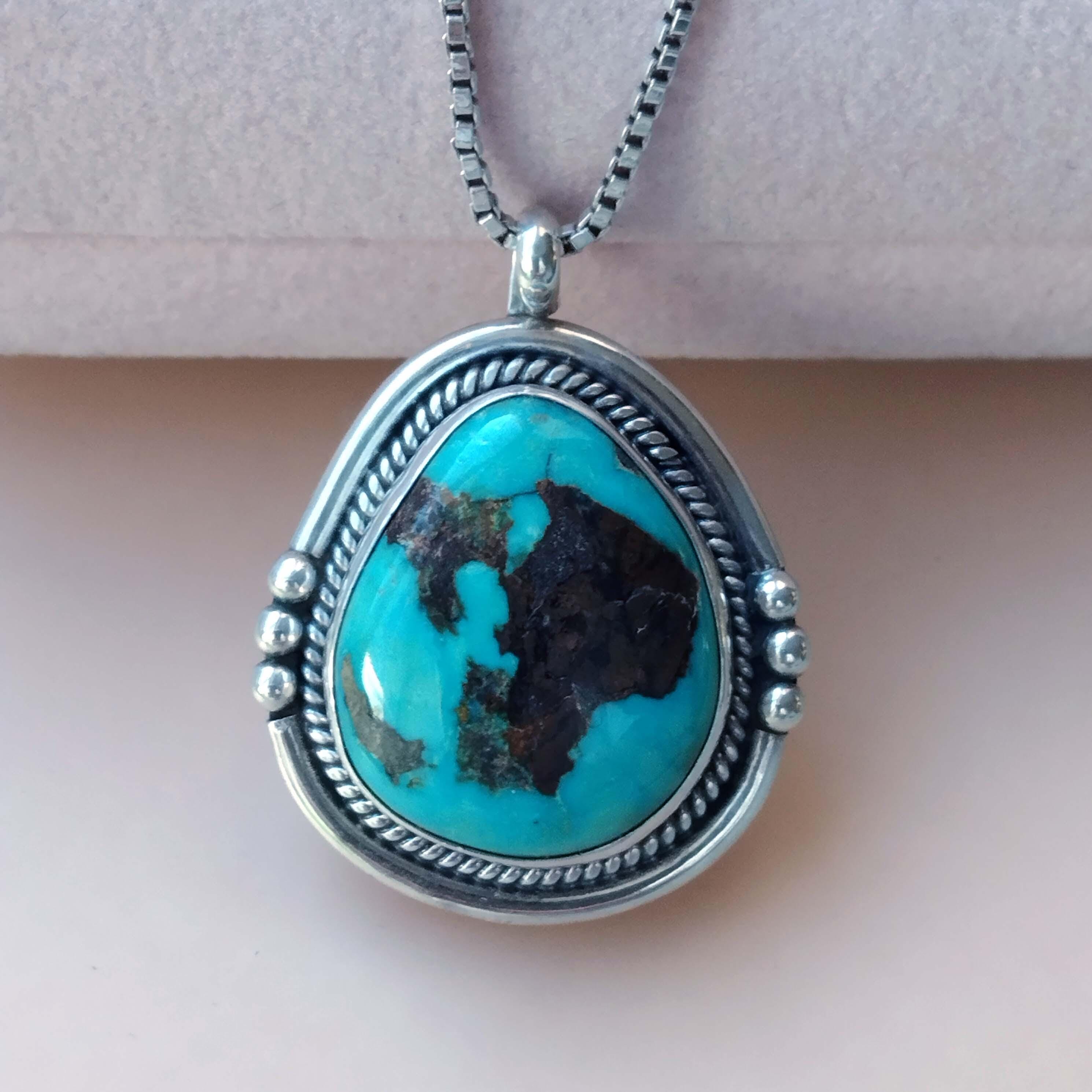 アクセサリー NAVAJO handcrafted silver necklace Handmade Stamped Bench Navajo Sterling Silver Bead Necklace