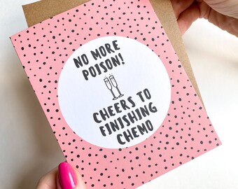 Get Well Chemo Card Funny Cancer Card Breast Cancer Gift Cancer Patient Congrats Beating Cancer Card Fighting Cancer Card Upbeat Chemo Card