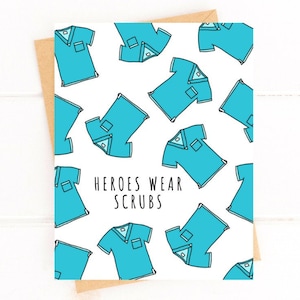 Doktor Karte Doktor Wertschätzung Krankenschwester Karte Heroes Wear Scrubs Karte
