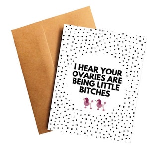 Ovarian Cancer Card Funny Cancer Gift For Her Care Package For Cancer Ovarian Cancer Support Card For Mom Cancer Humor Empathy Card Chemo image 2