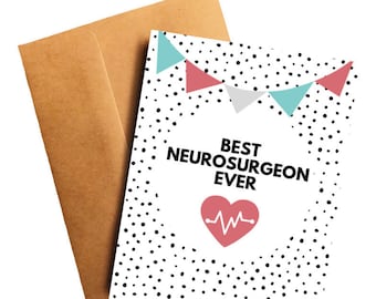 Neurosurgeon Card Thank you Card for Neurosurgeon Doctor Appreciation