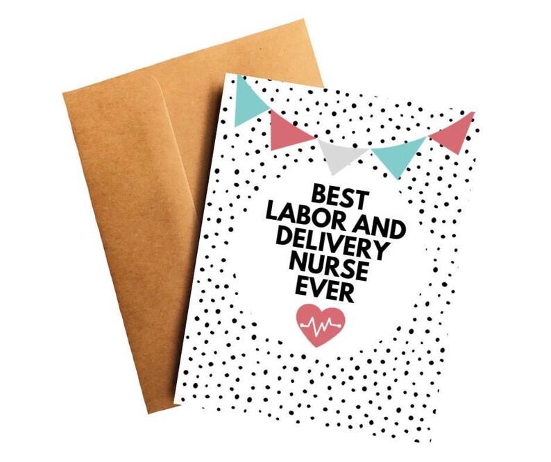 Labor and Delivery Nurse Card Thank You Nurse Card Nurse Etsy