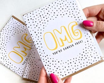 OMG You're Cancer Free Card: Celebration, Remission Congrats