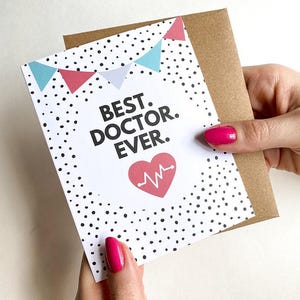 Beste Doktor überhaupt Karte Niedliche Doktor Karte Bester Doktor Dankes-Karte Dankes-Karten für Doktor Krebs Danke-Karte Medizin Arzt Karte