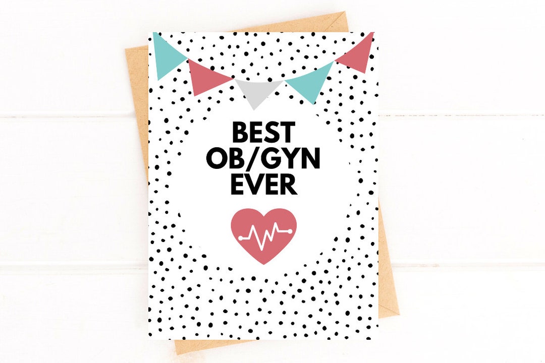 Card for OB/GYN Best OBGYN Ever Card Thank You Card for Gynecologist