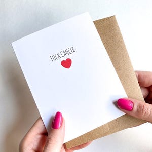 Carte rigolote contre le cancer Carte « Fuck Cancer Get Well » pour un ami survivant du cancer