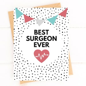 Surgeon Thank You Card Best Surgeon Ever Card Thank You Card