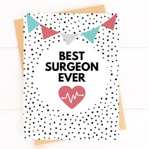 Surgeon Thank You Card Best Surgeon Ever Card Thank You Card