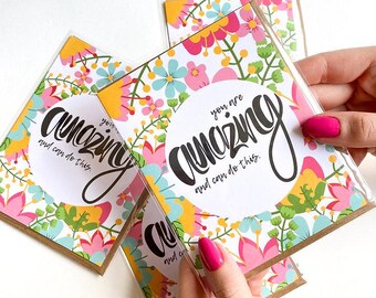 You Are Amazing Card You Can Do It Card Encouragement Card for Friend Graduation Card Cancer Get Well Card Cancer Gift New Job Card