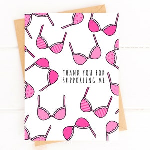 Tarjeta de apoyo para el cáncer de mama Tarjeta divertida para el cáncer de mama