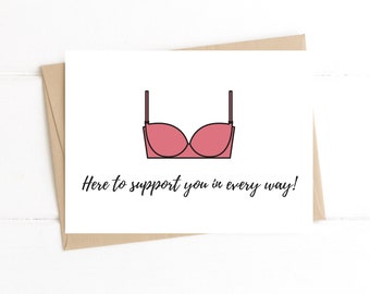 Funny Breast Cancer Support Card Breast Cancer Thank You Card