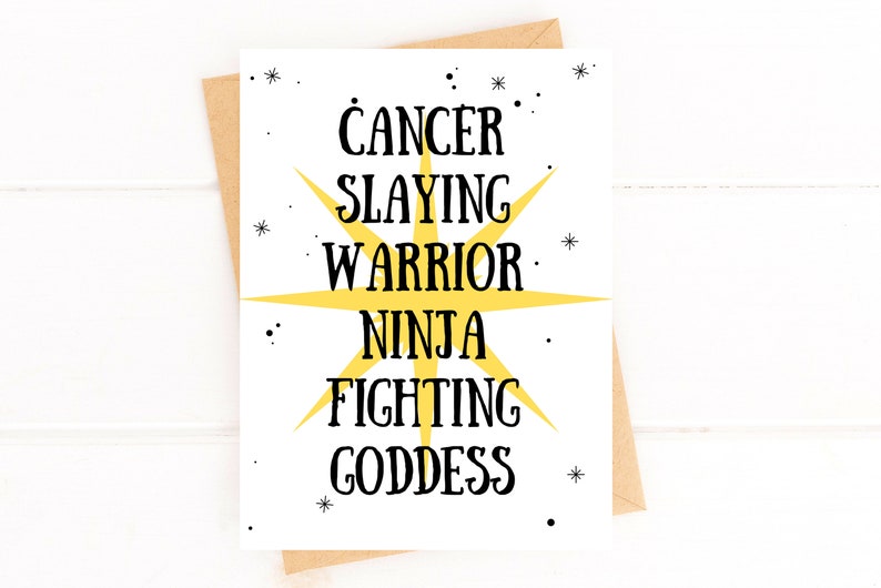 Cancer Fighter Card Cancer Warrior Cancer Get Well Card Cute Get Well GiftSupport Card Cancer Encouragement Care Package image 2