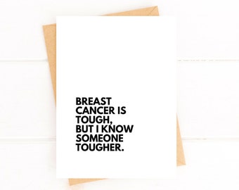 Breast Cancer is Tough Cancer Get Well Card