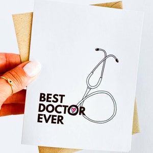 Best Doctor Ever Card Cute Doctor Card Best Doctor Thank You Card