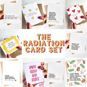 Juego de 10 tarjetas de apoyo para el tratamiento de radiación contra el cáncer