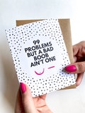 Funny Mastectomy Card Breast Cancer Card 99 Problems Get Well Cancer Card