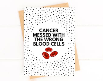 Funny Leukemia Card Funny Cancer Card for Leukemia