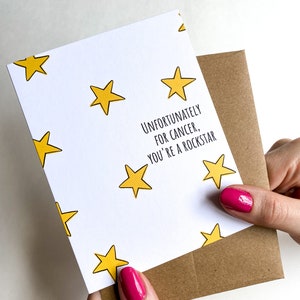 Lustige Krebs Karte Beat Cancer Rockstar Brustkrebs Geschenk Cancer Positivity Cancer Get Well Card Ermutigungskarte Cancer Survivor Gift