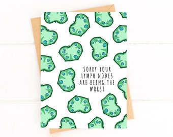 Funny Lymphoma Card Get Well Lymphoma Cancer Card for Lymphoma