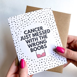 Grappige borstkankerkaart voor borstkankerdiagnose Breast Cancer Survivor Card
